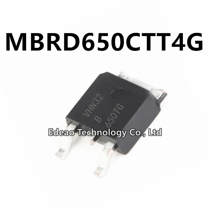 10~100Pcs/lot NEW MBRD650CTT4G TO-252 MBRD650CT MBRD650 Marking:B650TG 650TG TO252 3A 50V SMD Schottky diode