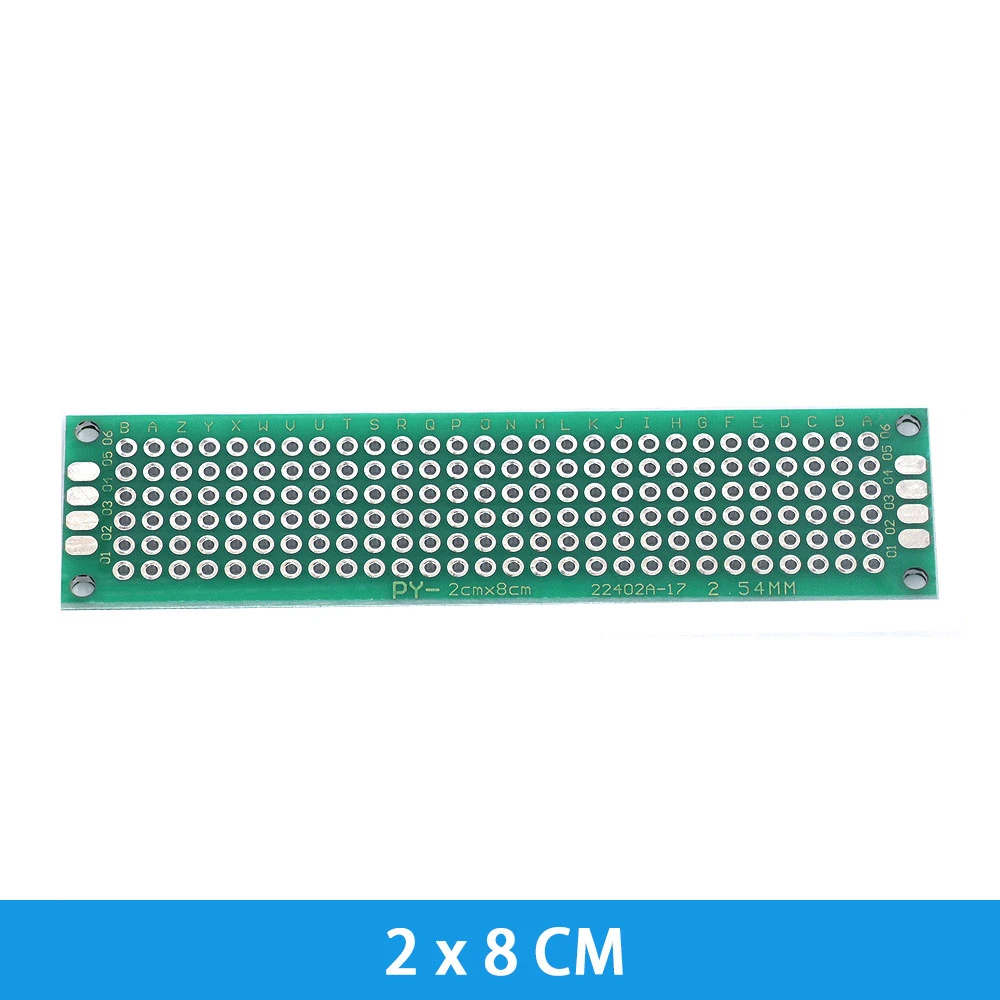 1/5/10PCS 2x8 3x7 4x6 5x7 6x8 7x9 8x12 9x15 12X18 cm Double Side Prototype Diy Universal Printed Circuit PCB Board Protoboard