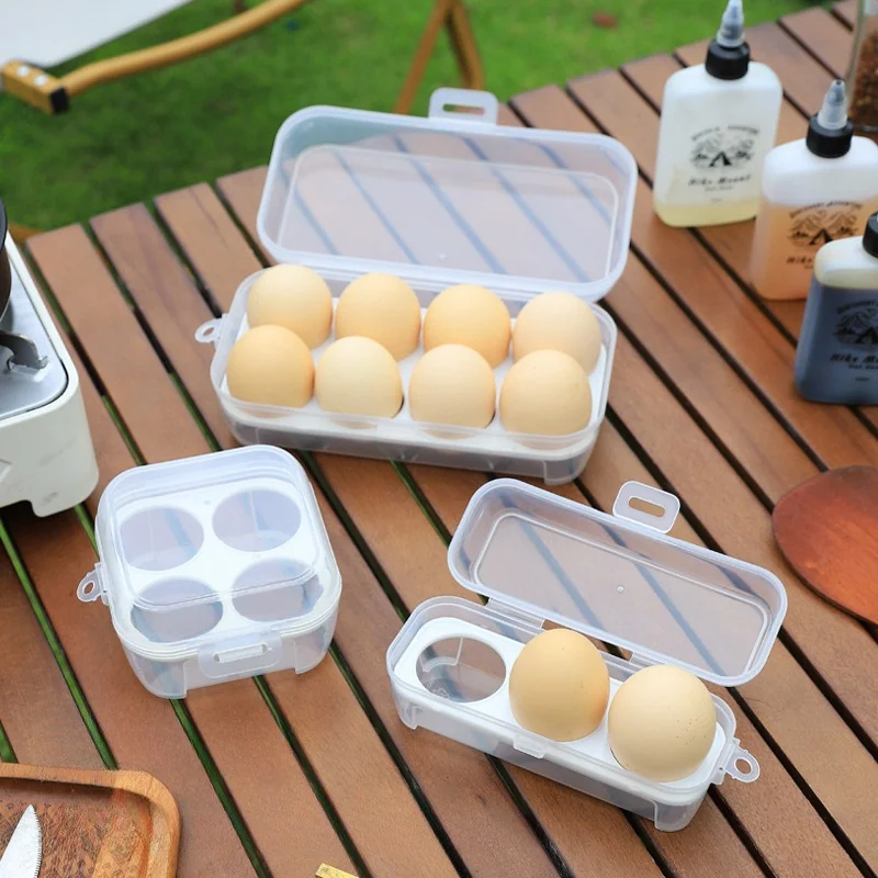 Shockproof Egg Storage Box With Egg Tray With Lid Sealed Plastic Box Outdoor Camping Egg Storage NEW