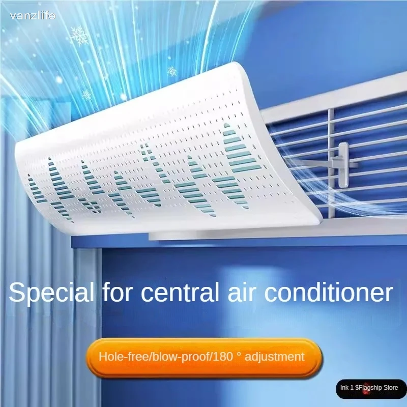 Aire acondicionado Central parabrisas techo suspendido Deflector de CA Deflector Anti-soplado directo casete guía de viento Universal