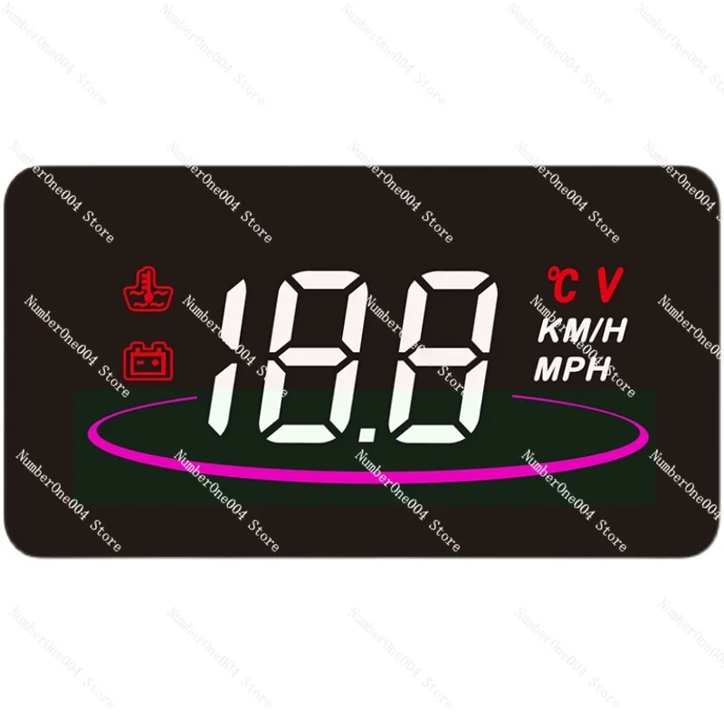 

Car HUD Head-up Display OBD Multi-function Vehicle Speed Water Temperature High Definition General Suspension Projector Simple