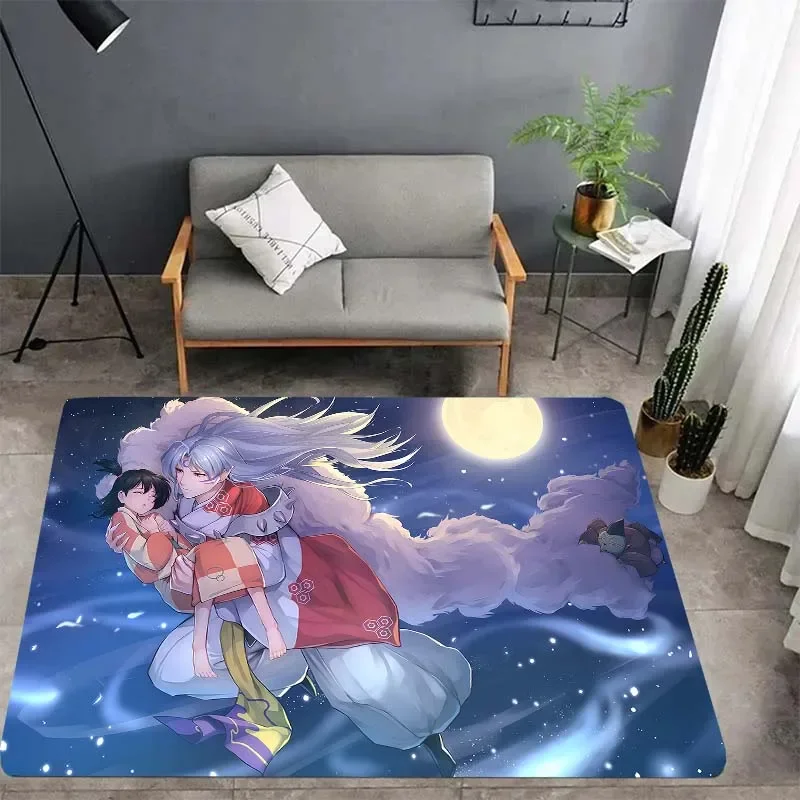 Inuyasha carpet, living room bedroom housewares, children's room baby mats, garden lawn mats, kitchen carpet, Christmas gifts