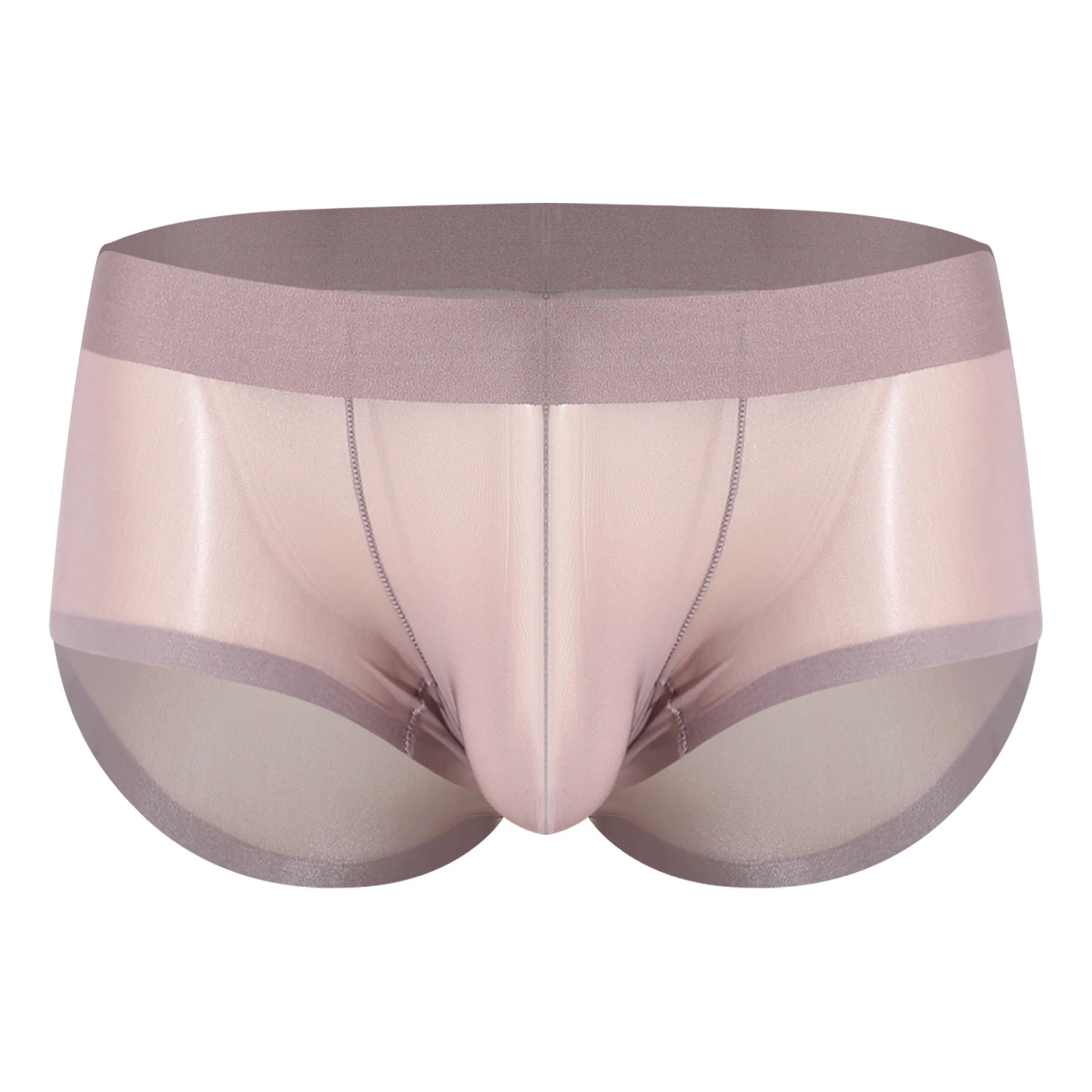 

Men Low Rise Sheer Boxer Briefs Boxers See Through Bulge Pouch Breathable Elastic Waistband Underwear Lingerie for Daily Sleep