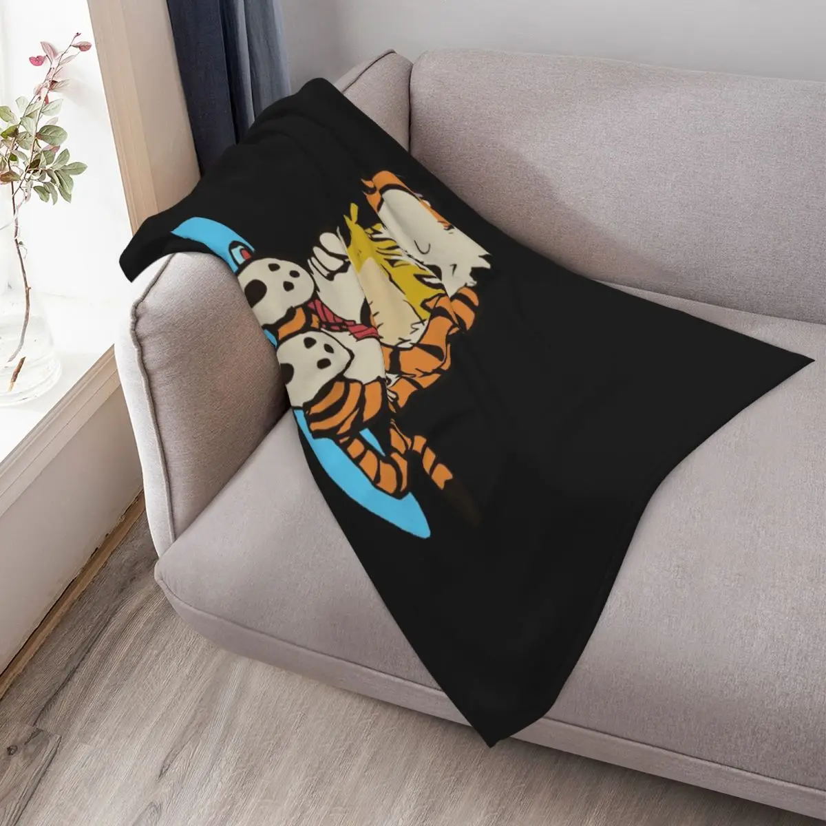 Ways To Keep Magical World Calvin Arts Fans Hobbes Funny Gift Throw Blanket Furrys Moving Fashion Sofas Decorative Sofa Blankets 3