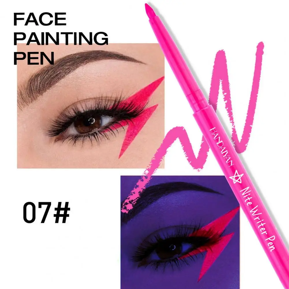 Gesichts farbe Stift UV Schwarzlicht leuchten dunklen Eyeliner Stift für Kinder Erwachsene wasserdichte Gesichts bemalung Bleistift für Party Cosplay Make-up