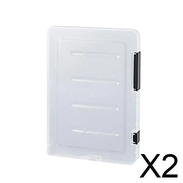 

2 прозрачных портативных файлов с двойной пряжкой и контейнерами