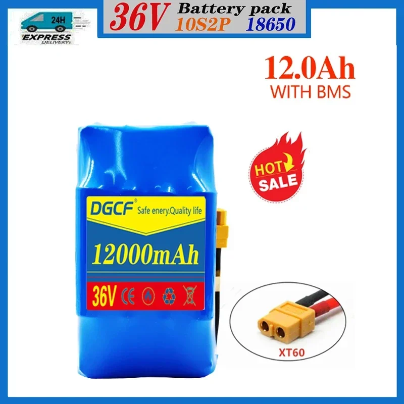 36V 12Ah 10s2p Lithium Rechargeable Battery,True for Electric Self-balancing Scooter HoverBoard Unicycle, Exceptional Battery