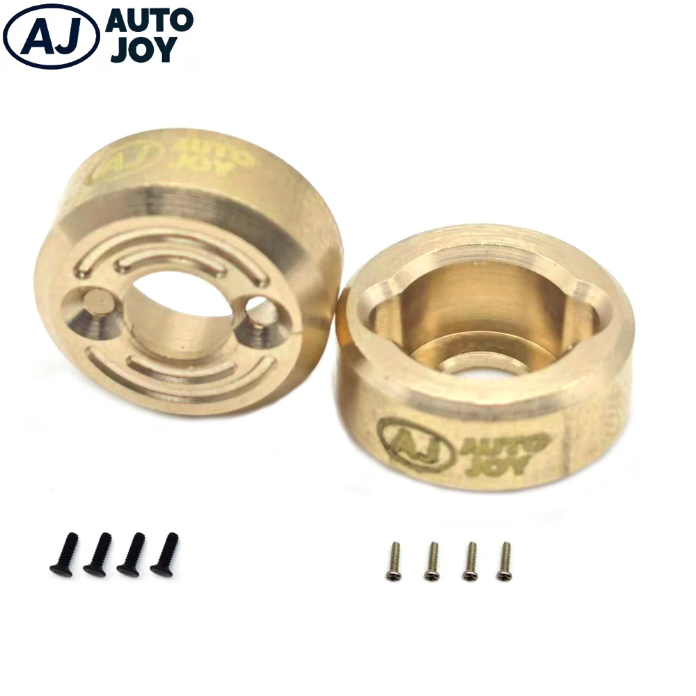 AUTO JOY Brass Rear Hubs Weight for Axial 1:30 SCX30 Ford Bronco AXI-2048 / SCX30 Jeep Wrangler AXI-2261 Rock Crawler Upgrades