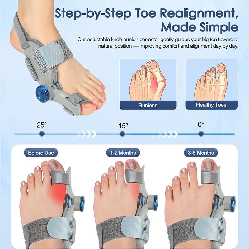 Toe Corrector Orthotics Bone Thumb Adjustable Hammer Protector Hallux Valgus Corrector Bunion Corrector Orthopedic Tool Care