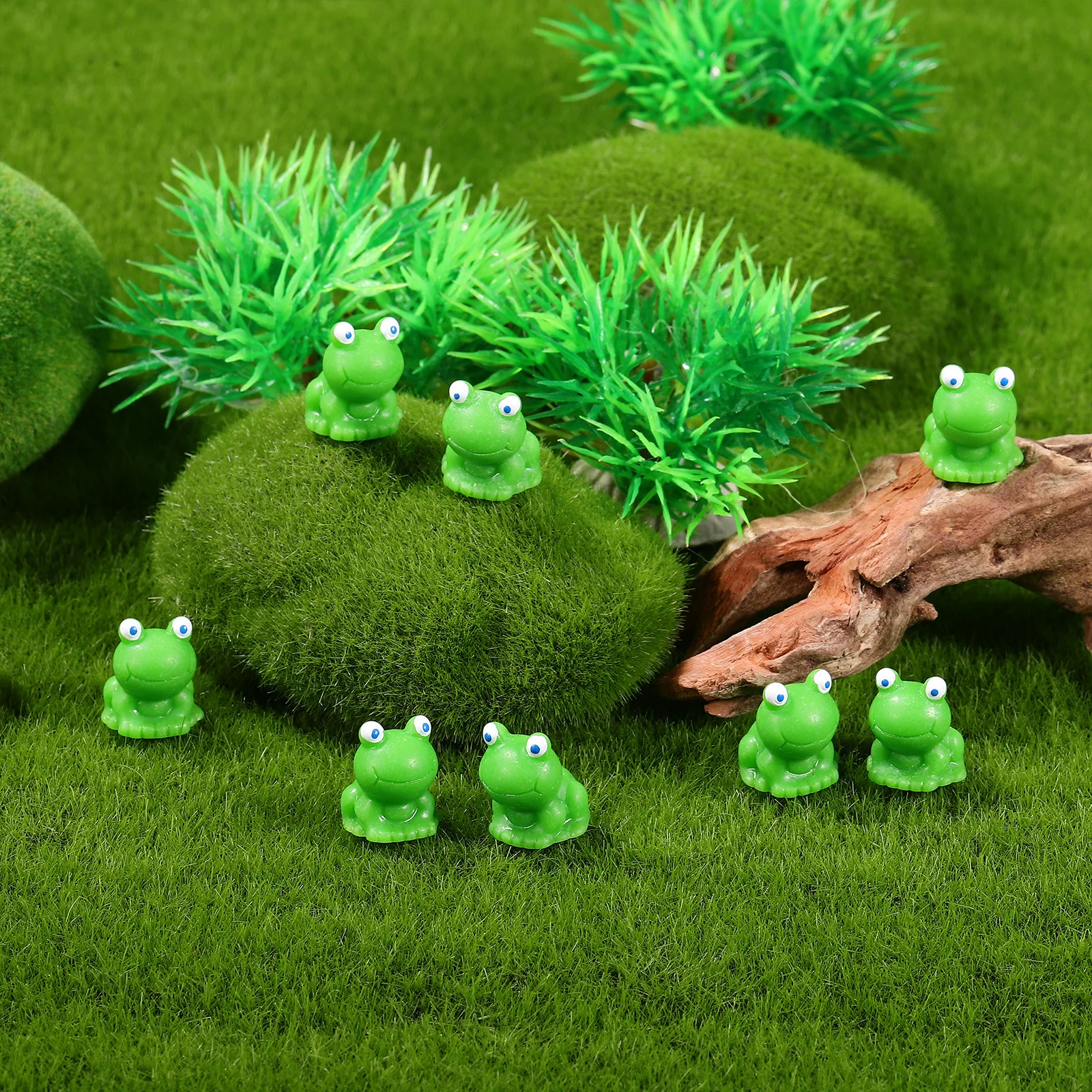 

10 Pcs Frog Ornament Tiny Frogs Decorations Fairy Miniature Figurines Statue Resin