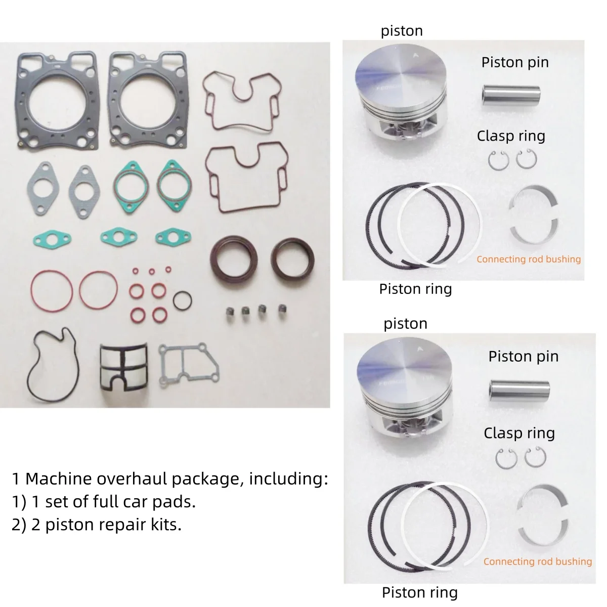 KM2V80 FULL CAR PADS FIT KIPOR GENERATOR KDE12EA3 KDE12EA KDE12STA KDE12STA3 KM2V80 FULL CAR PADS PISTON REPAIR KITS