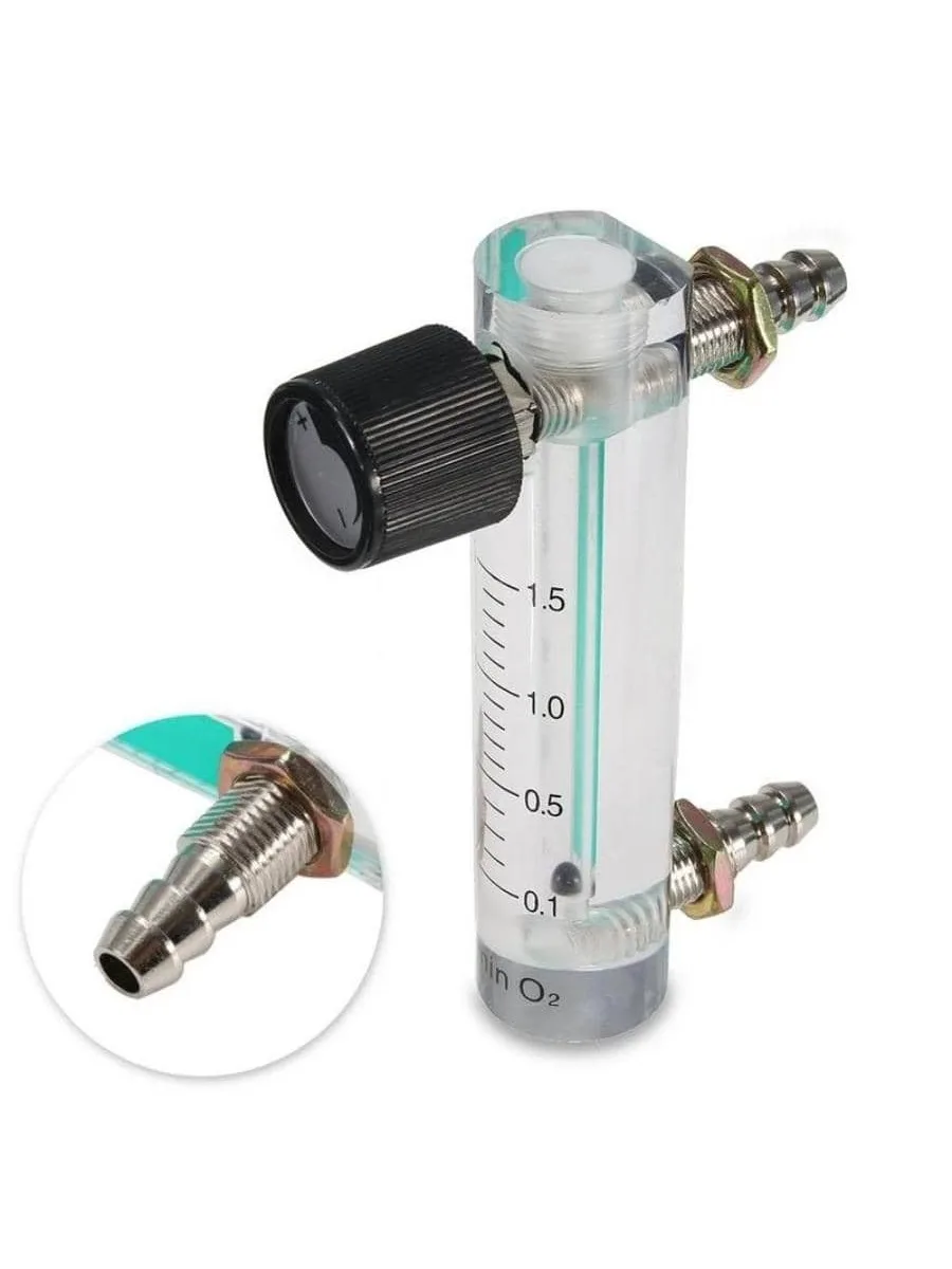 Air Oxygen Gas Flow Meter Flowmeter Caudalimetro Counter Flow Indicator O2 Oxigen Gas Meter Flow Device Switch 0.1-1.5L/min Heig