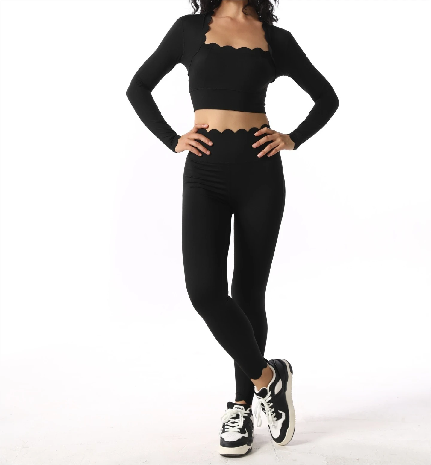 

Square Neck Tight High Elastic Skinny Yoga Sports Long Sleeve Women's Professional Running Quick Dry Sport Outfit for Woman Yoga