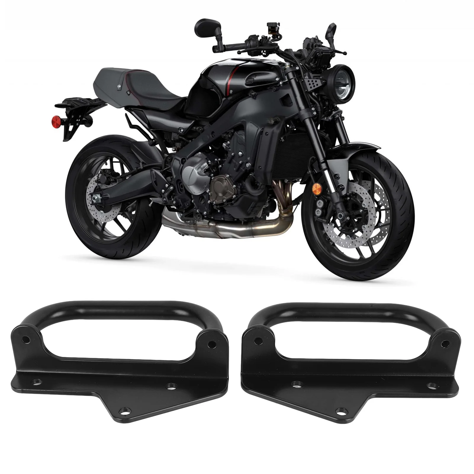 Motorcycle Rear Seat Armrest Left Right Iron Structure Rear Passenger Armrest 1 Pair Anodized  for XSR 900 2022 To 2023