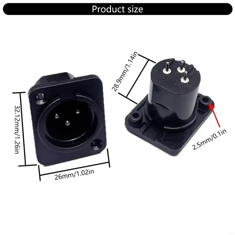 103F 3Pin XLR Adapter ABS Kunststoff Legierung Shell Gerade Terminal Panel Mount Stecker Für Live-Event Auditorische Systeme