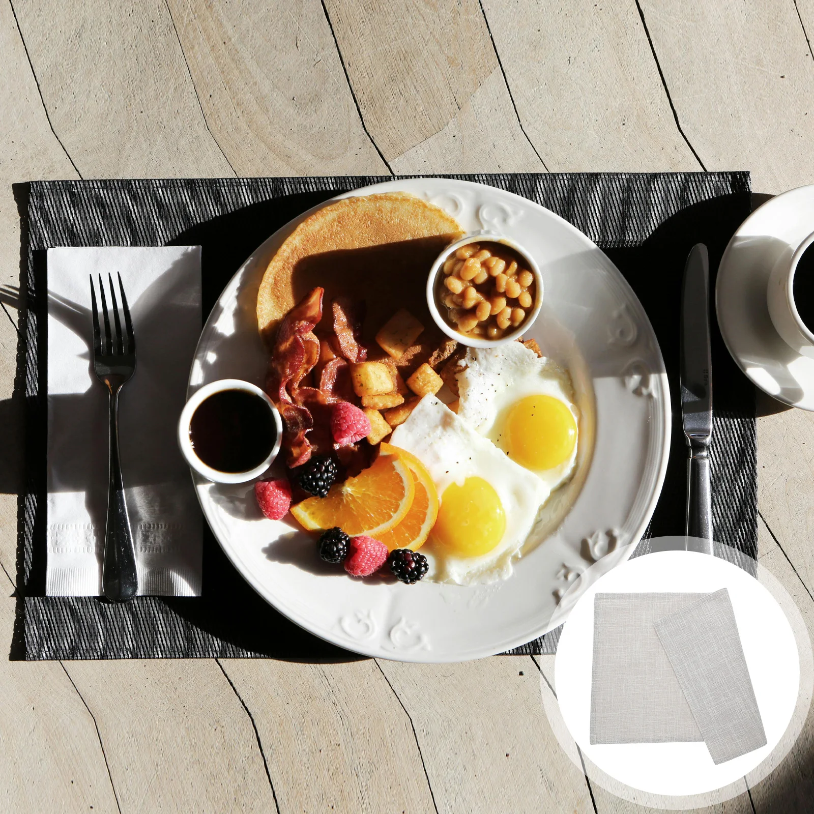 

4Pcs Washable Heat Resistant Polyester Placemats Boho Dining Table Mats Kitchen Coffee Table Holiday Party Placemats Washable