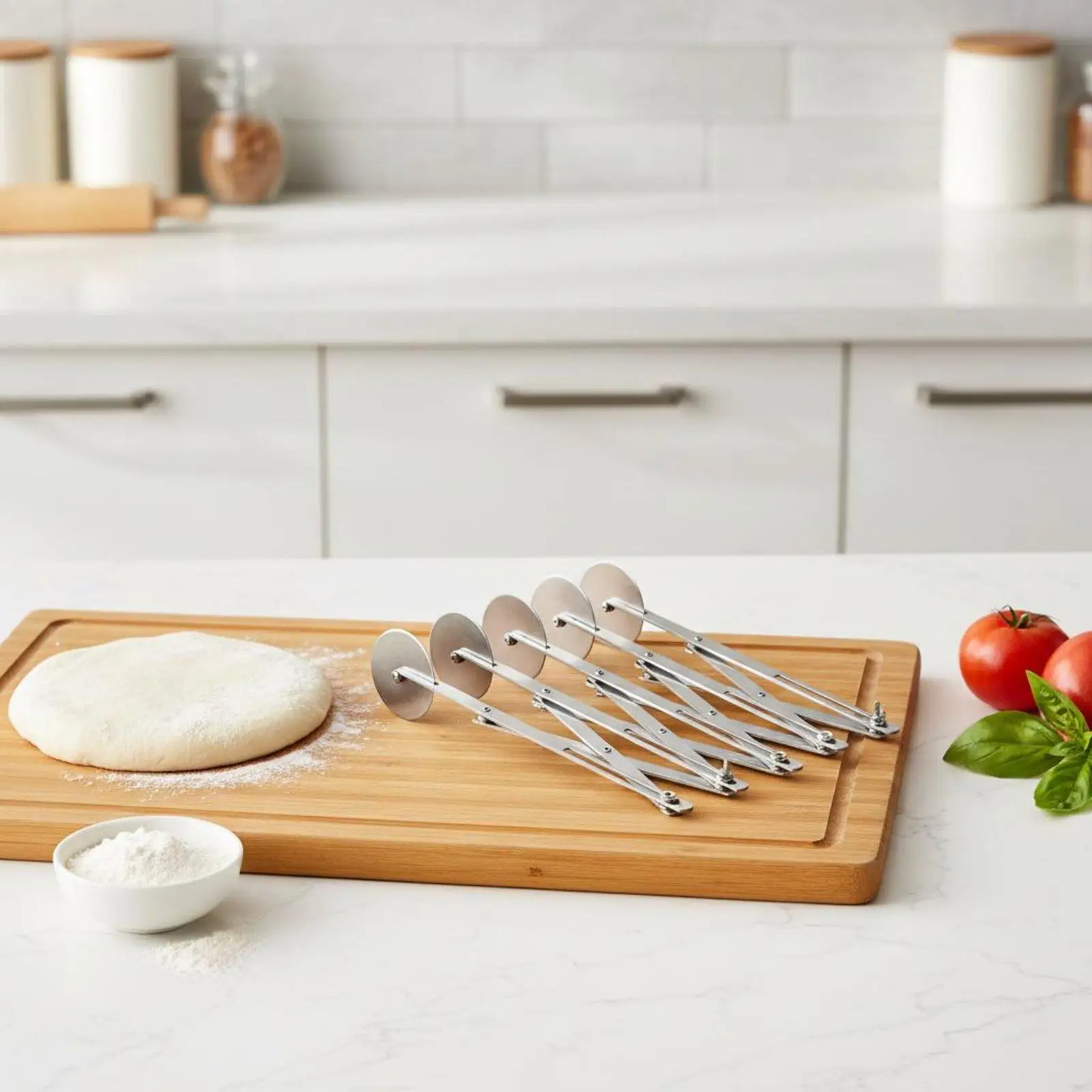 5 Wheel Pastry Time Saving Expandable Pastry Divider Food Grade for Pastry Chefs