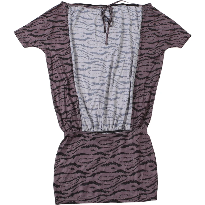 SIstrelinda Wild Hottie Rückenfreies Kleid Damen Sexy Trend Tigerstreifen Fledermausärmel Stretch Midnight Club Street Party Bodycon – Detail 3