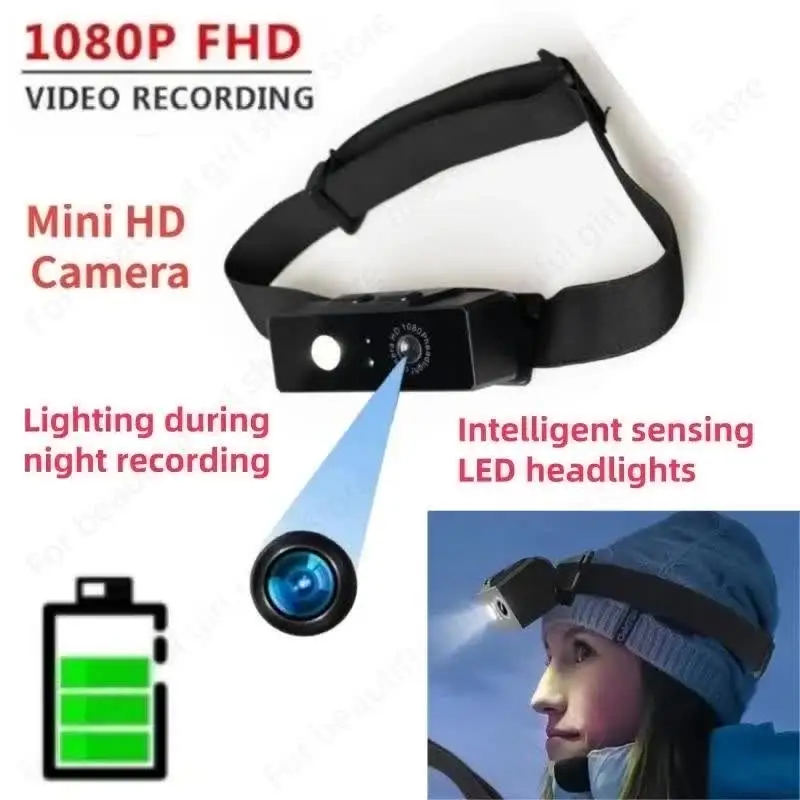 Videocamera Sportiva Mini HD 1080P con Visione a Prima Persona, Induzione Manuale, Registratore Video con Batteria Integrata