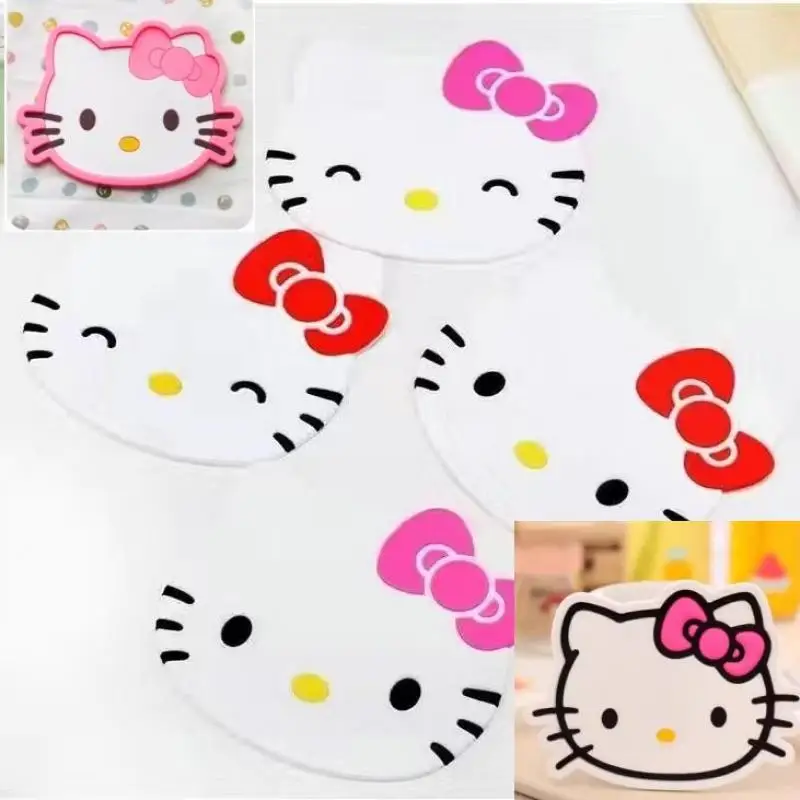 

Sanrio Hello Kitty Coaster 6 шт. милый креативный мультяшный теплоизоляционный водонепроницаемый модный новый кухонный коврик для кофе Kawaii дешевый