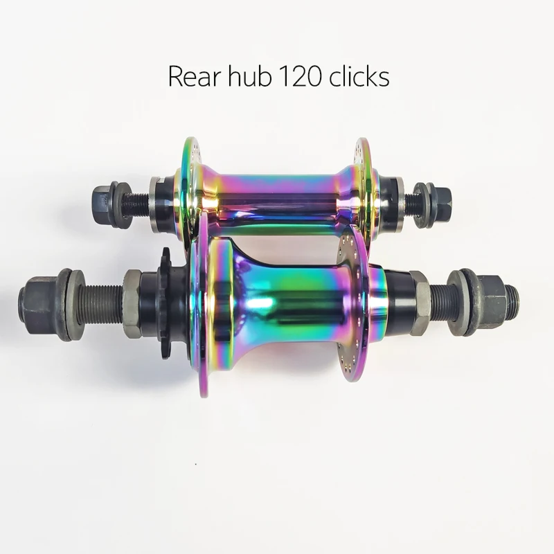 showke-bmx-bike-al6061-front-and-rear-hub-120-clicks-640g-m14-14g-36h-110mm-170mm-oil-slick-black