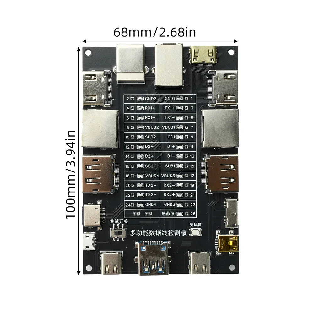 Portable Wire Detection Module Multi Functional Data Cable Tester Ethernet USB DP Printer Cable Continuity Checker view 2