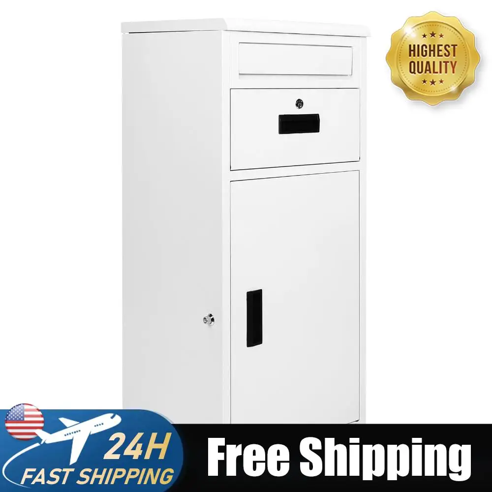 

Package Delivery Box with Lockable Secure Anti-Theft Parcel Drop Boxes with Lock Package Drop Container for Porch House Curbside