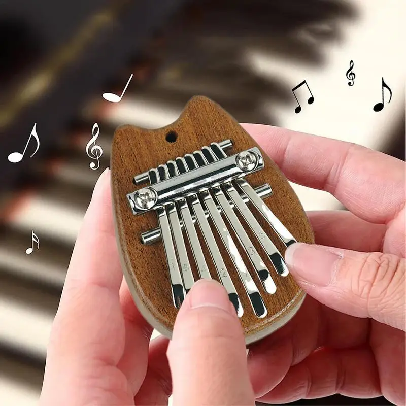 Piano de pulgar Kalimba pequeño, 8 teclas, Kalimba de dedo pequeño de madera, 8 teclas, Piano de pulgar, Piano Musical de bolsillo para principiantes, madera maciza