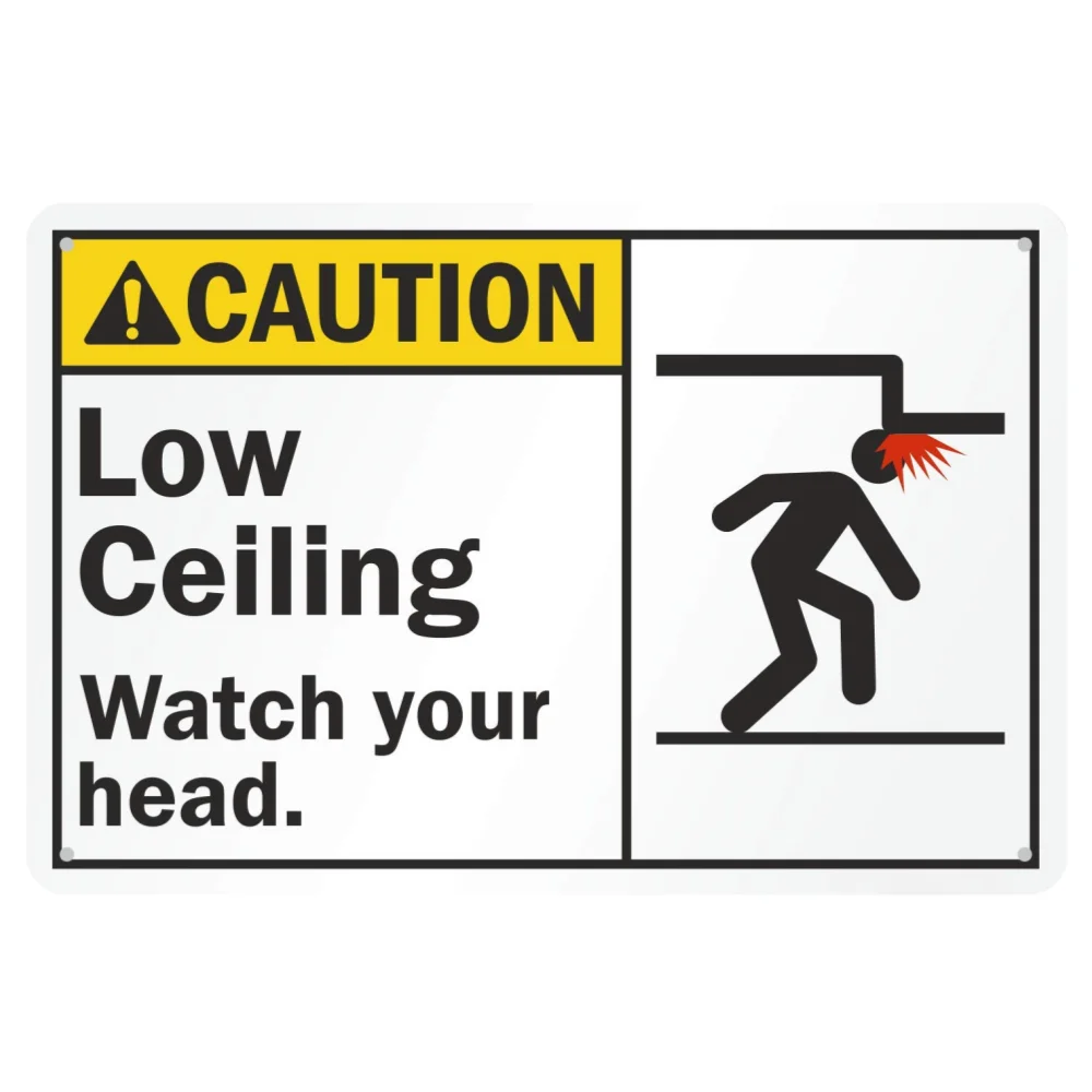 2pcs/4pcs Warning Metal Sign \