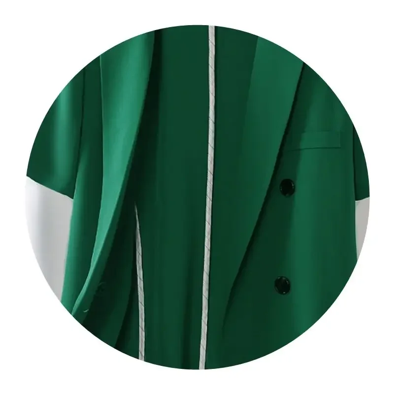 New Summer Short Sleeve Blazer Women Cardigan Thin Jacket Korean Fashion Tops Coats Plus Size Women Clothing Luxury
