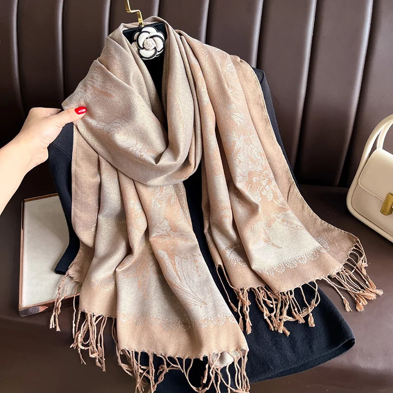 

Women Paisley Scarf Cashmere Shawls Tassel Pashmina Hijab Head Wrap Lady Winter Scarves Foulard Bufanda Blanket Thick Stoles