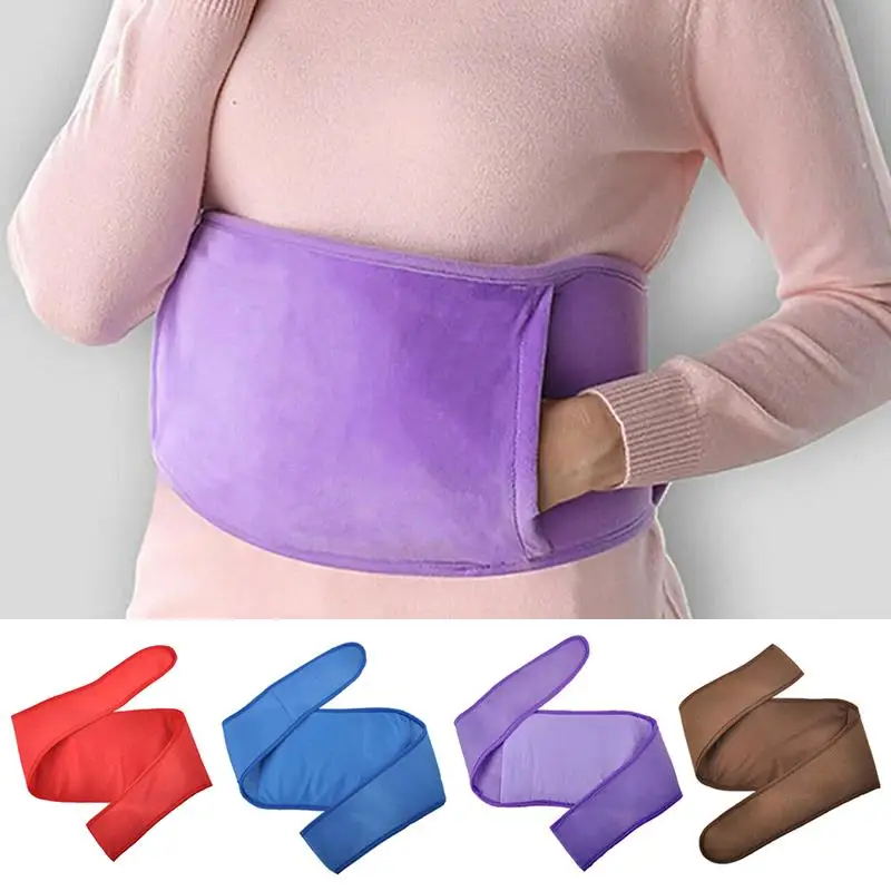 Winter Water Bottle Belt Waist Hand Warmer Hot Water Bottle Cover Belt Soft Plush Hot Water Cover For Abdomen Back Universal