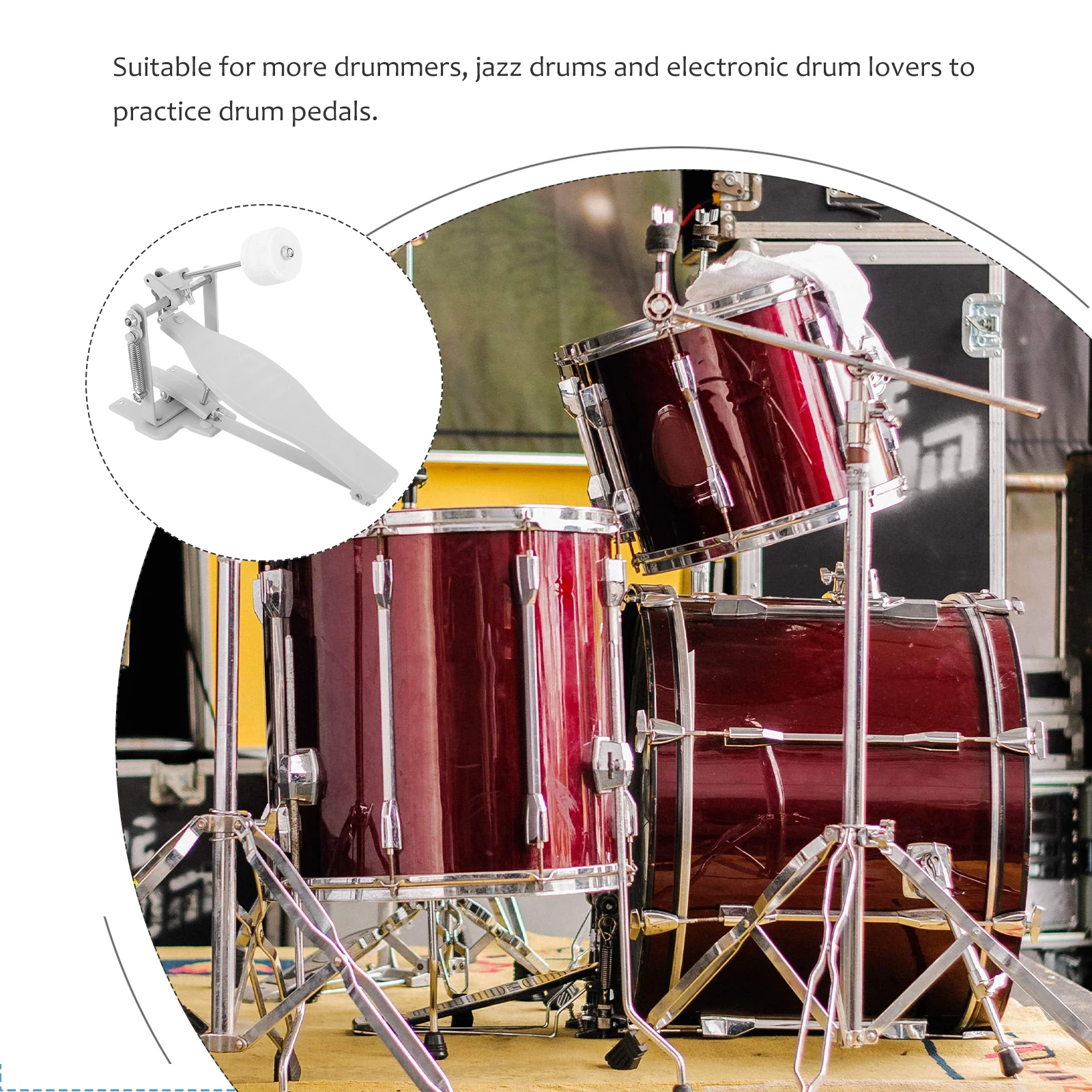 

Single Hammer Bass Pedal Drum Beater Metal Accessory drum single drive bass drum pedal single kick drums set pedal professional