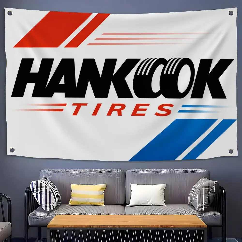 Brand Hankook Tires Flags Flags for Room, Bedroom, Home, Outdoor, Wall Hanging, Concert Print, Art Banner
