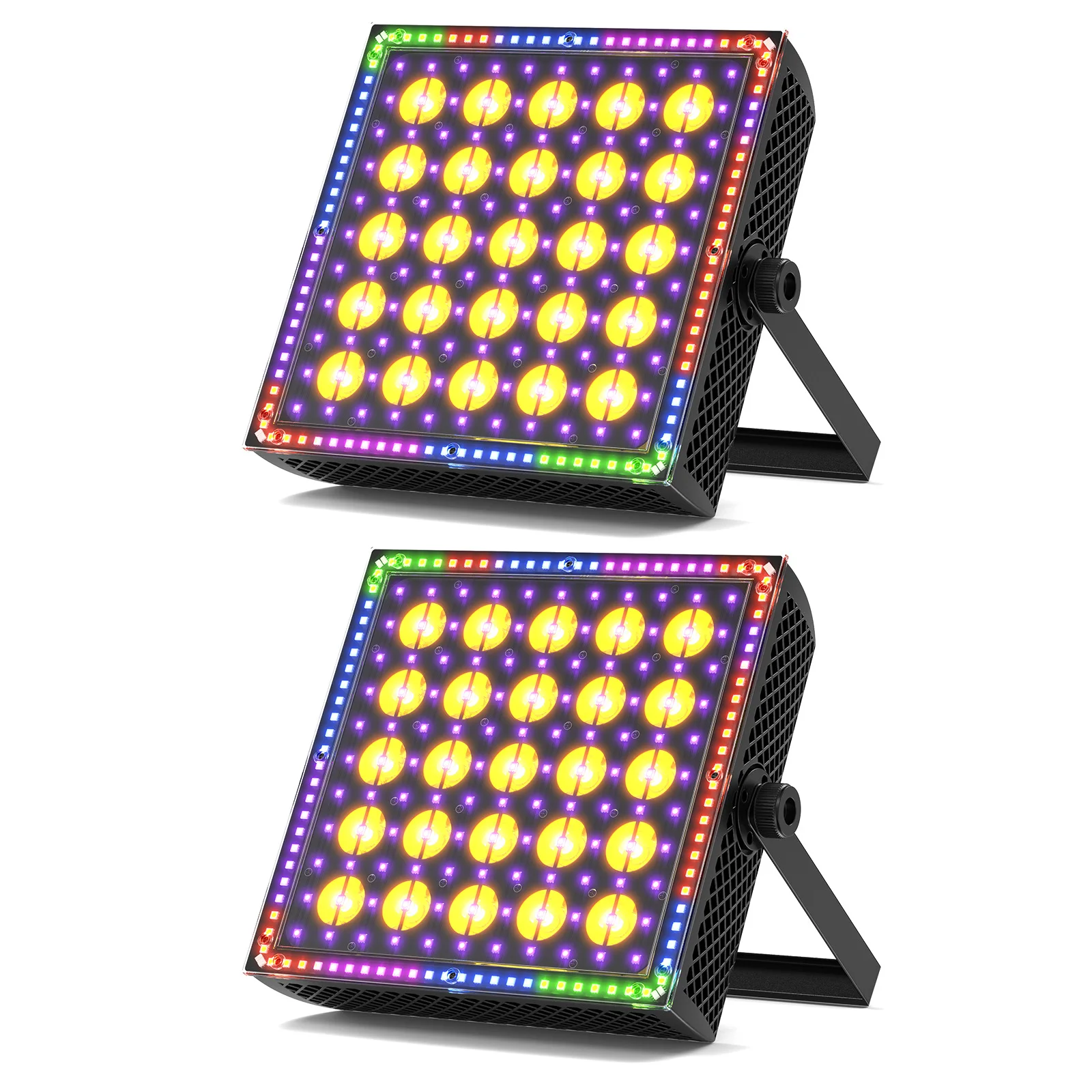 

U'King 2PCS 200W Golden LED Wall Washer Light RGB LED Stage Lighting Effect Pixel Light 15CH DMX512 Wall Wash Bar Par Light