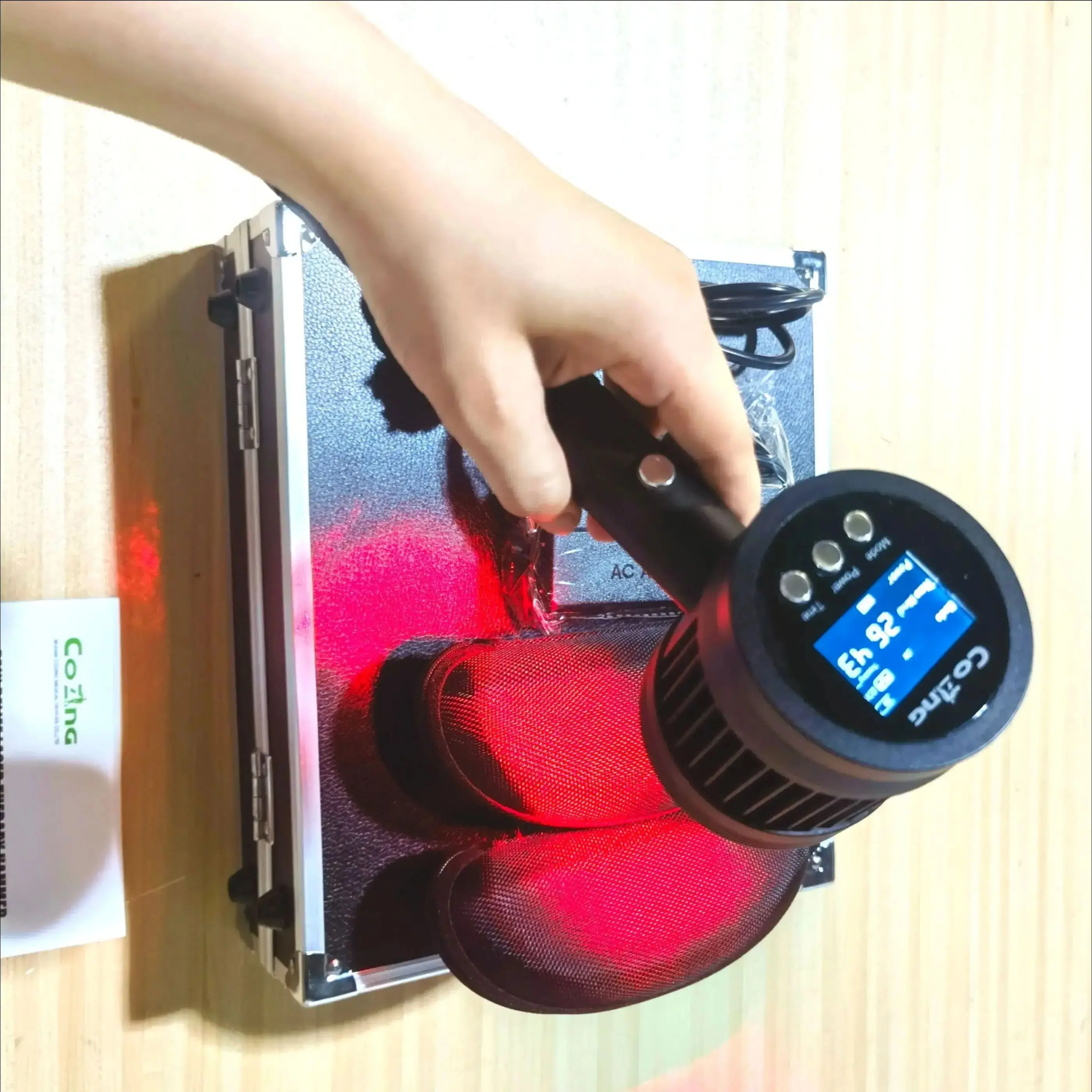 

COZING 808nm*19 + 650nm*6 Cold Laser Machine 1295mW Pain Relief for Dogs, Cats, Horses - Joint, Muscle & Wound Recovery