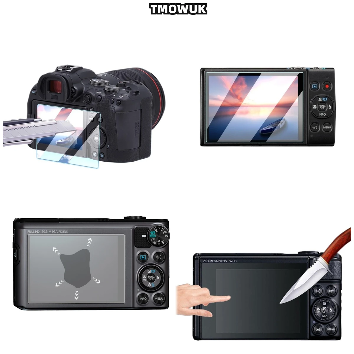 

For Canon SX730 SX740 Sx740hs Sx730hs Outdoor Anti-Glare Protector - 9H Tempered Glass Anti-Scratch Privacy Film