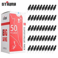 STIGMA 20/50 Uds cartucho de agujas de tatuaje revestimiento redondo 1RL 3RL 5RL 7RL 0,3/0,35mm agujas de tatuaje de seguridad esterilizadas desechables