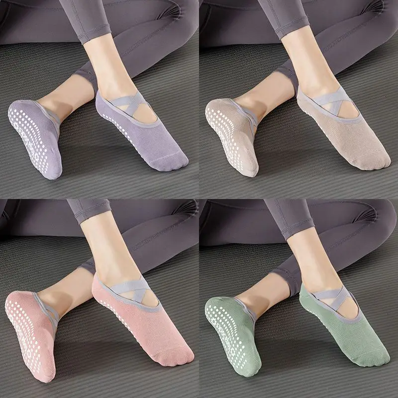 Calcetines de Yoga profesionales para mujer, calcetines antideslizantes de silicona para Ballet y Pilates, calcetines deportivos de baile