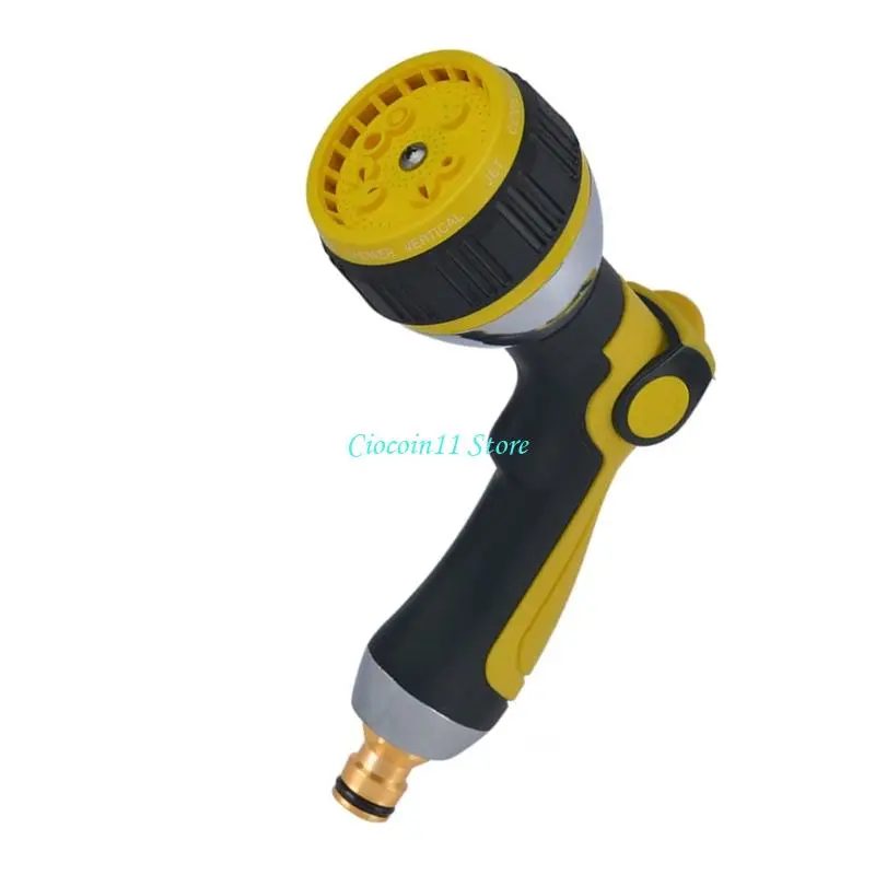 Y1UB High Pressure Ergonomic Car Cleaning Sprayed Guns 10 Water Flows Setting Rust Resistant Zinc Alloy Base For Outdoor Use