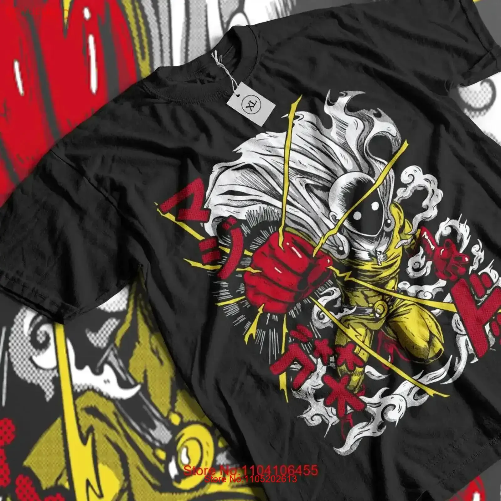 

SAITAMA One Punch Man футболка ужасов аниме манга черная все размеры винтажная стильная мягкая мужская дышащая универсальная футболка