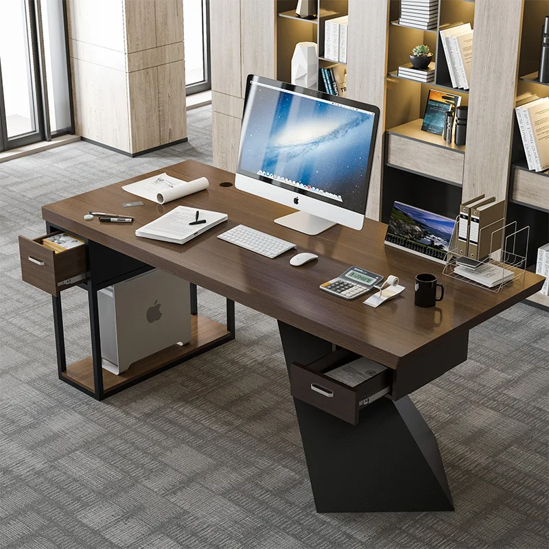 Nordic light luxury solid wood desk bedroom study computer desk simple office desk boss table home creative workbench