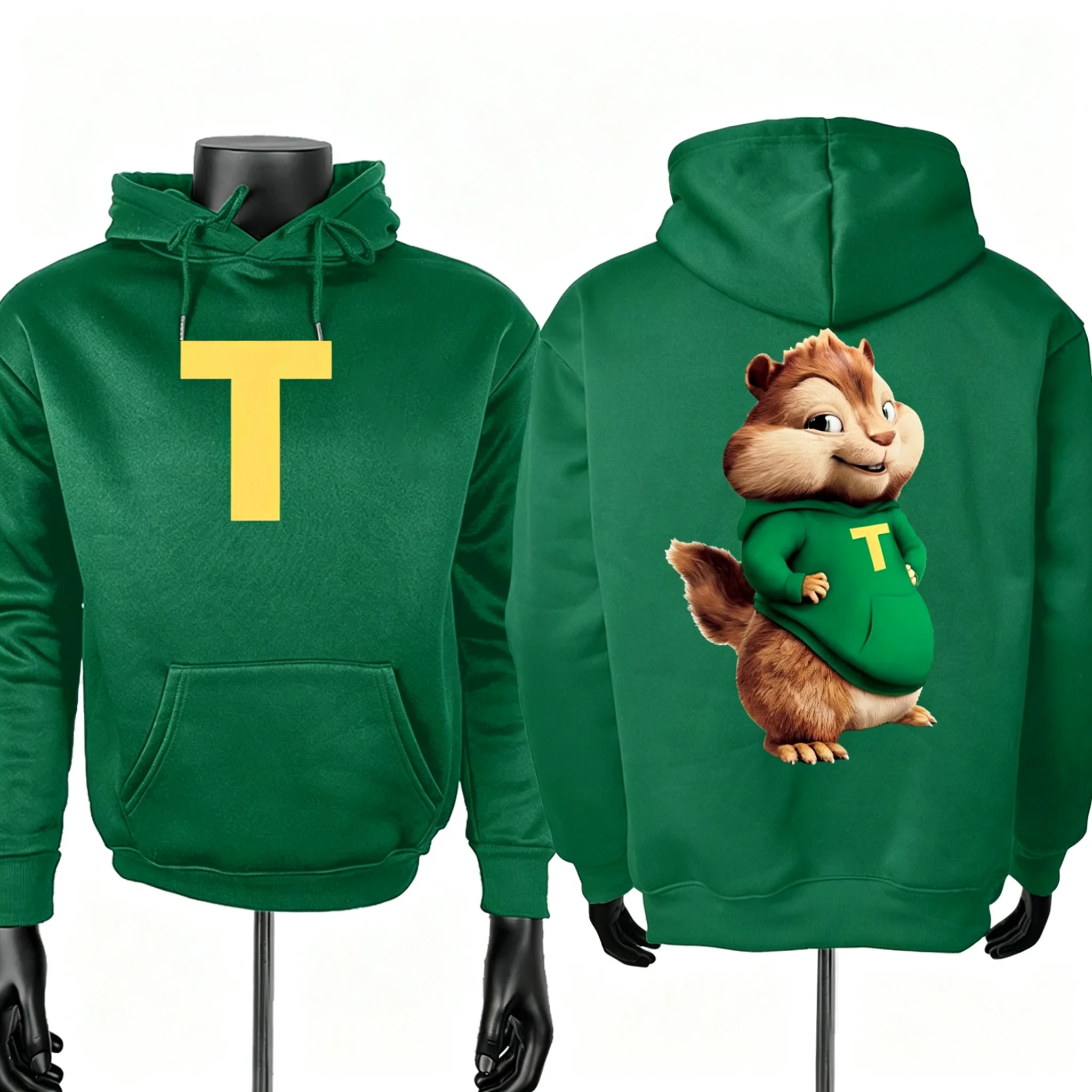 Alvin und die Chipmunks 2027, modische, unisex Freizeit-Sportbekleidung, Herren-Kapuzenpullover, Alvin-Chipmunk-Halloween-Kostüm, Damen-Pullover-Oberteile. – Detail 18