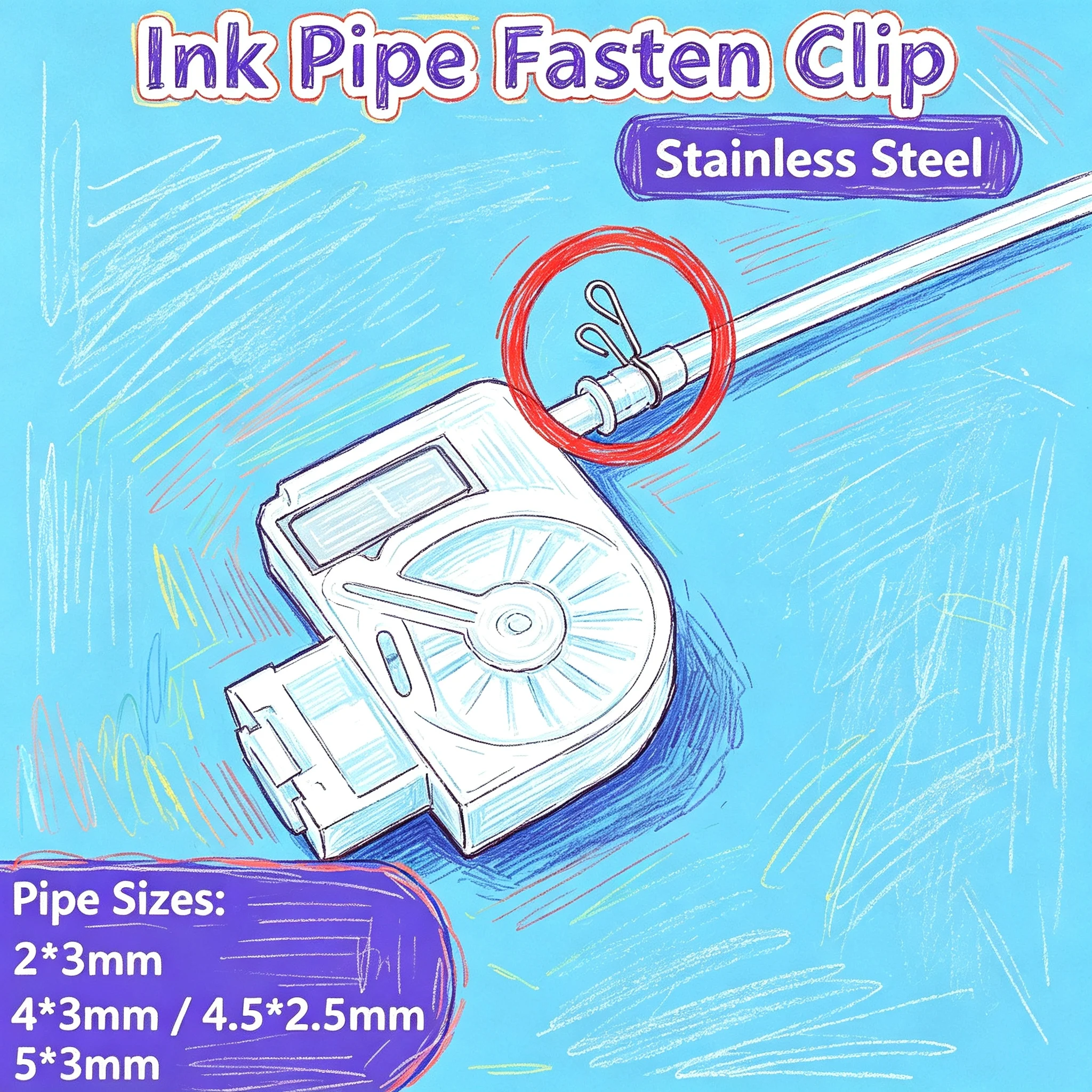 10 Pcs XP600 Ink Damper Tube Pipe Fasten Clip for DTF DTG UV Printer Tubing Fastener Clamp Avoid Ink Leaking Loose Clamping Kit