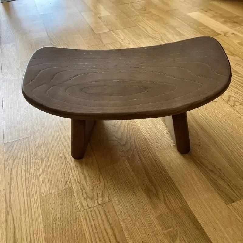 Ergonomic Solid Wood Meditation Stool for Adults, Portable Floor Kneeling Bench with Cushion for Yoga Zen Prayer Home Studio