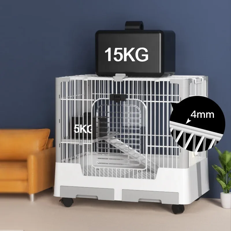 Postmodern Luxury Upgraded Double Doors Pet Cages Rabbit Galvanized Wire Mesh For Rabbit Cages