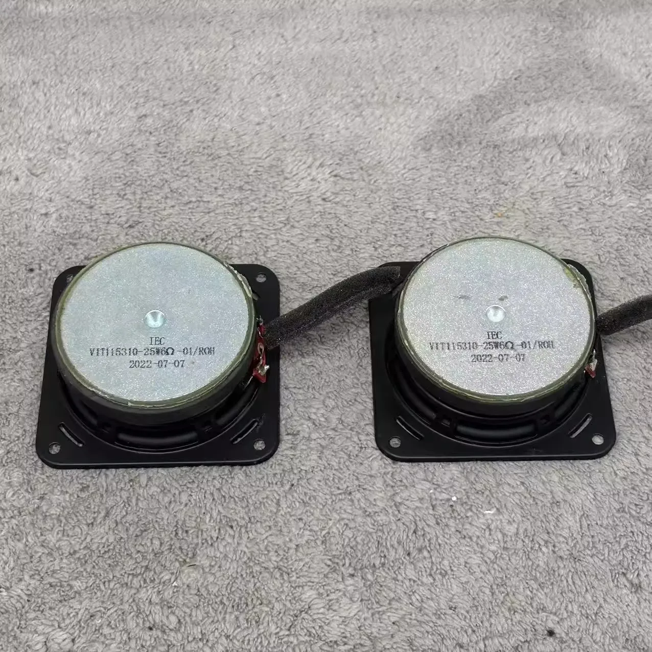 2 قطعة GHXAMP مكبر صوت رفيع للغاية مقاس 3 بوصات، قطر 78 مم، 6 أوم 25 وات، مغناطيس كبير مع محيطي مطاطي مقلوب #4