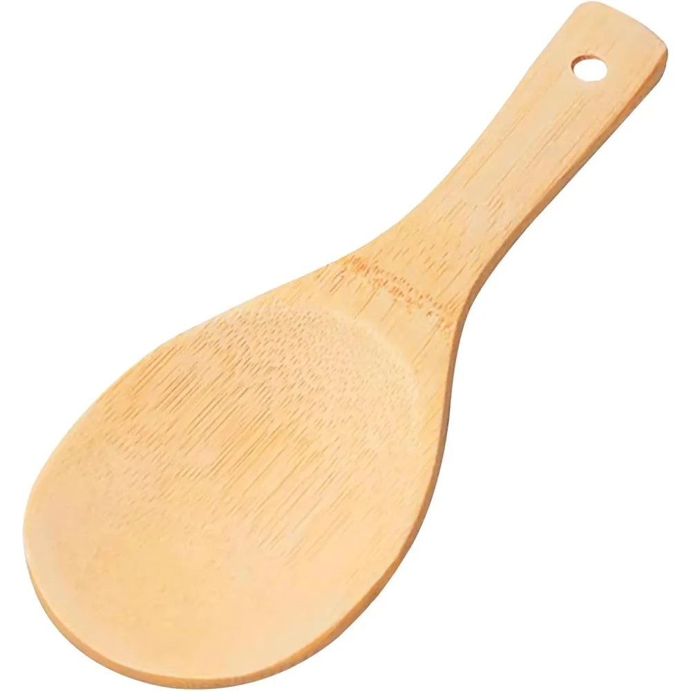 

Бамбуковая лопатка для риса - лопатка для риса из натурального дерева с антипригарным покрытием 20 см для сервировки и приготовления пищи