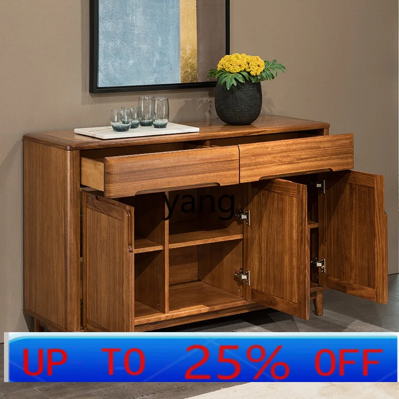 

LH New Chinese Ebony Edge Solid Wood Wine Cabinet Locker