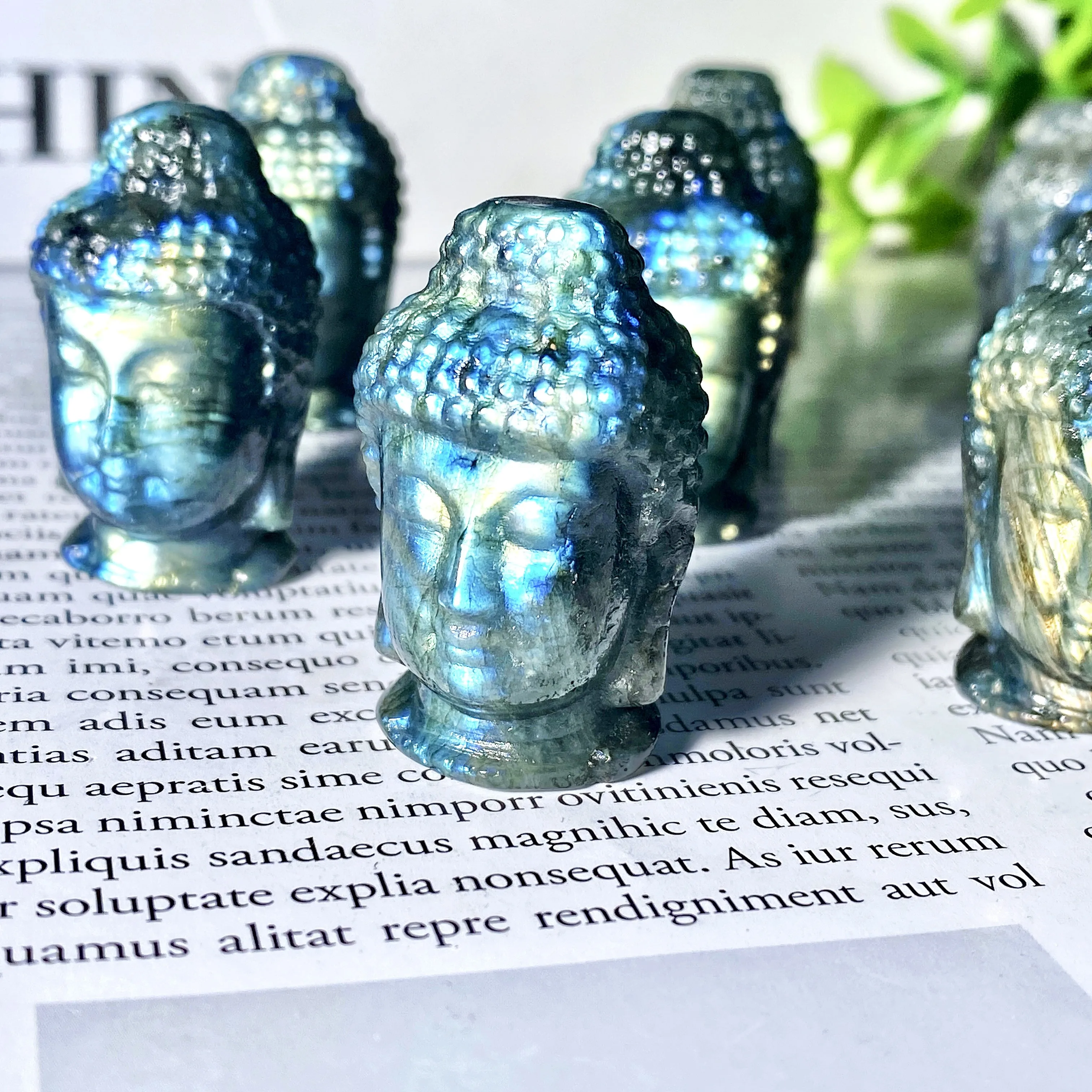 1PC High Quality Random Labradorite Buddha Head Natural Carving,Gemstone Jewelry,Glitter, Healing crystal, Birthday gift